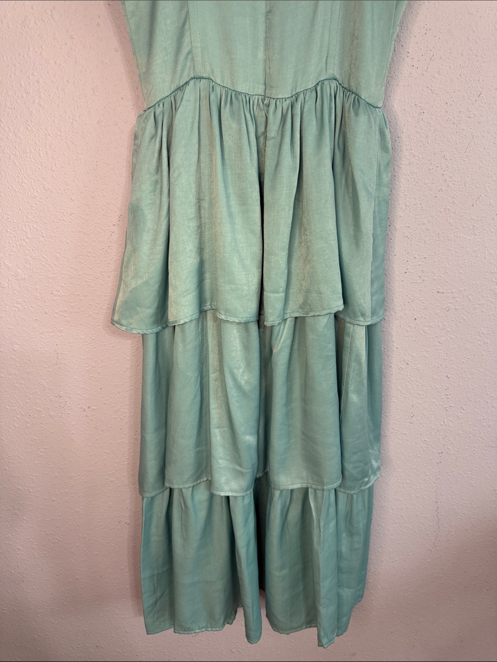 NWT WeWoreWhat Women Baby Blur Tiered Midi Corset Dress with Bust Cups Size S - Picture 9 of 12